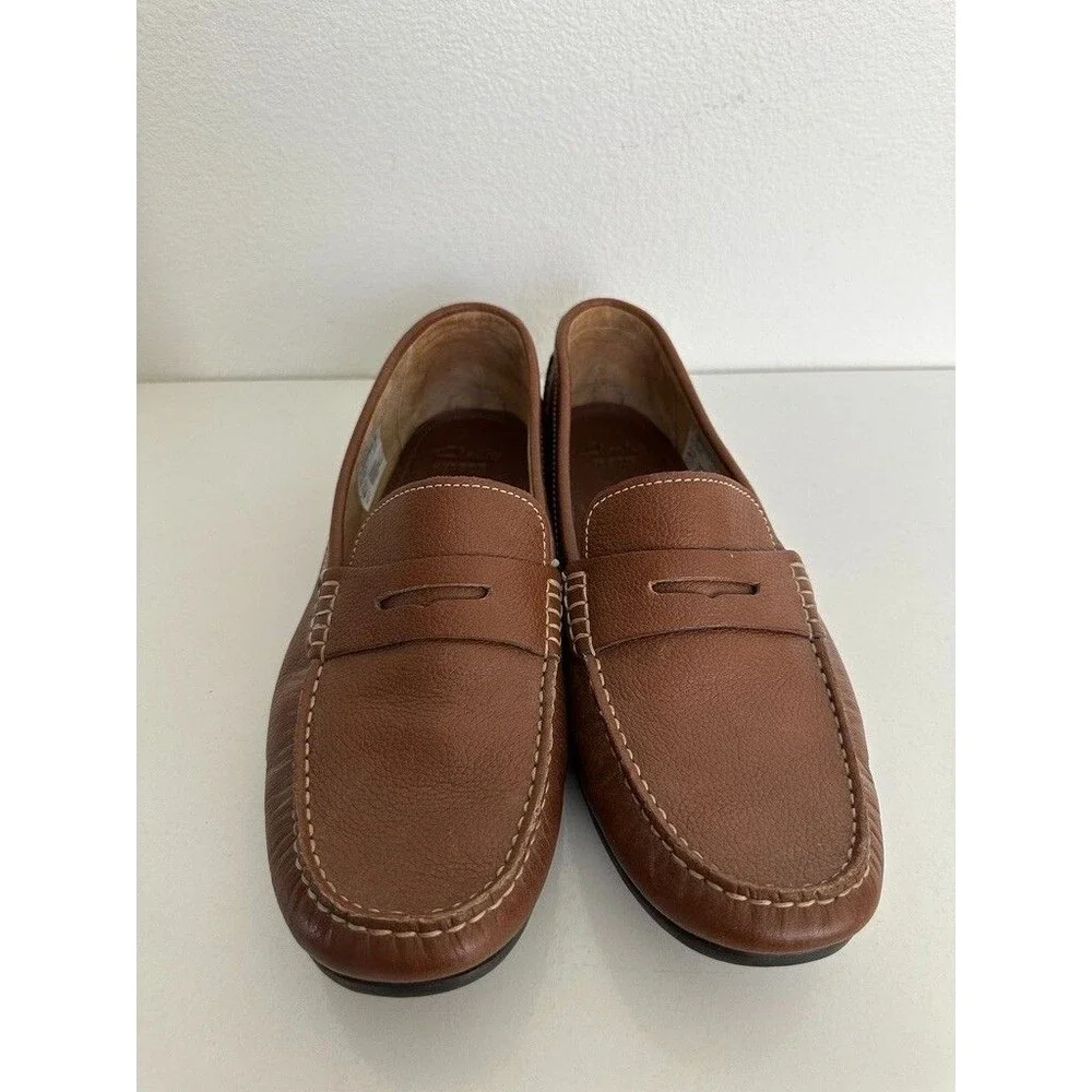 Clarks Kolin Limit Tan Tumbled Penny Loafer Pebbled Leather Brown Men's 13